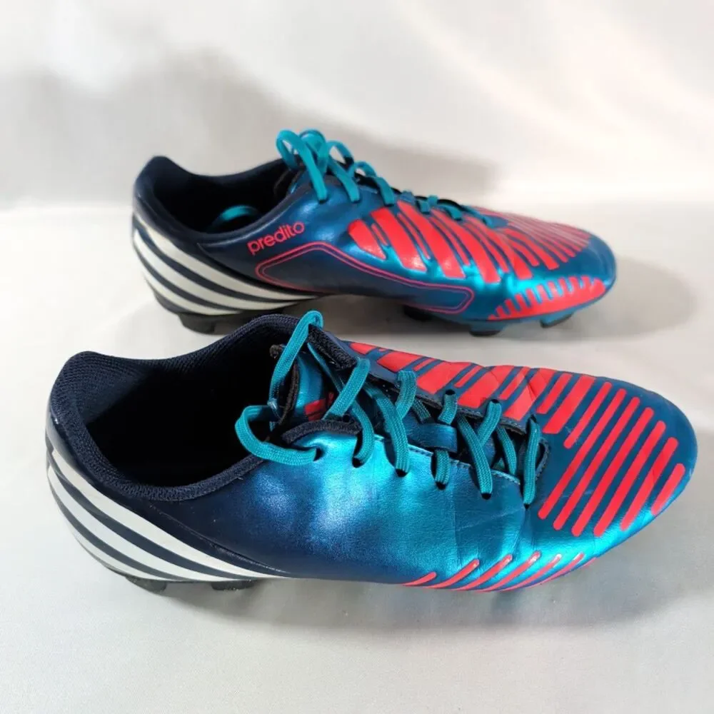 Adidas Predator LZ TRX FG Soccer Cleats Blue Red Men's 8.5 A85742